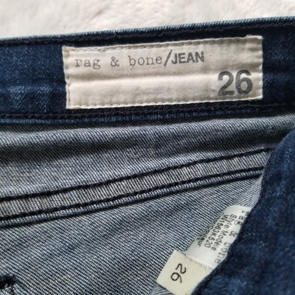 Rag & Bone Jeans Cardiff Cotton Blend Dark Blue Size 26 - Picture 5 of 16